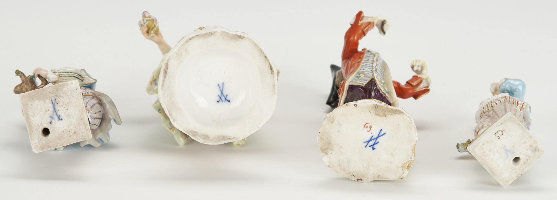 Lot 998: 4 Meissen Porcelain Figures, incl. Crier & Lusatian Woman by Hugo Speiler