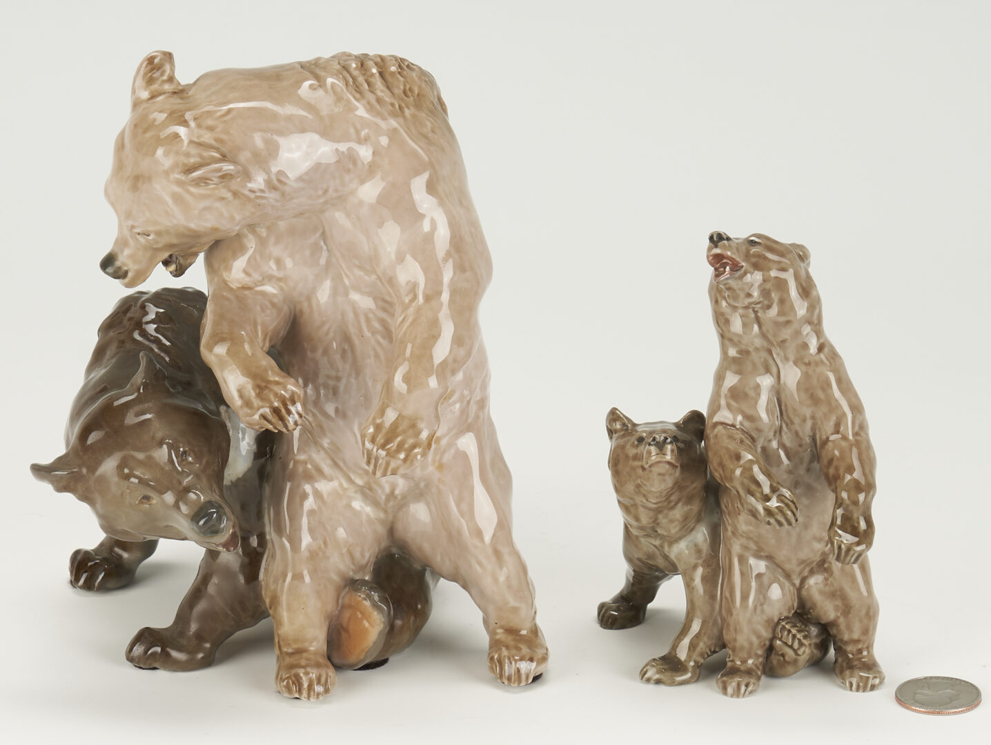 Lot 999: 2 Meissen Figural Groups, Bear Pairs