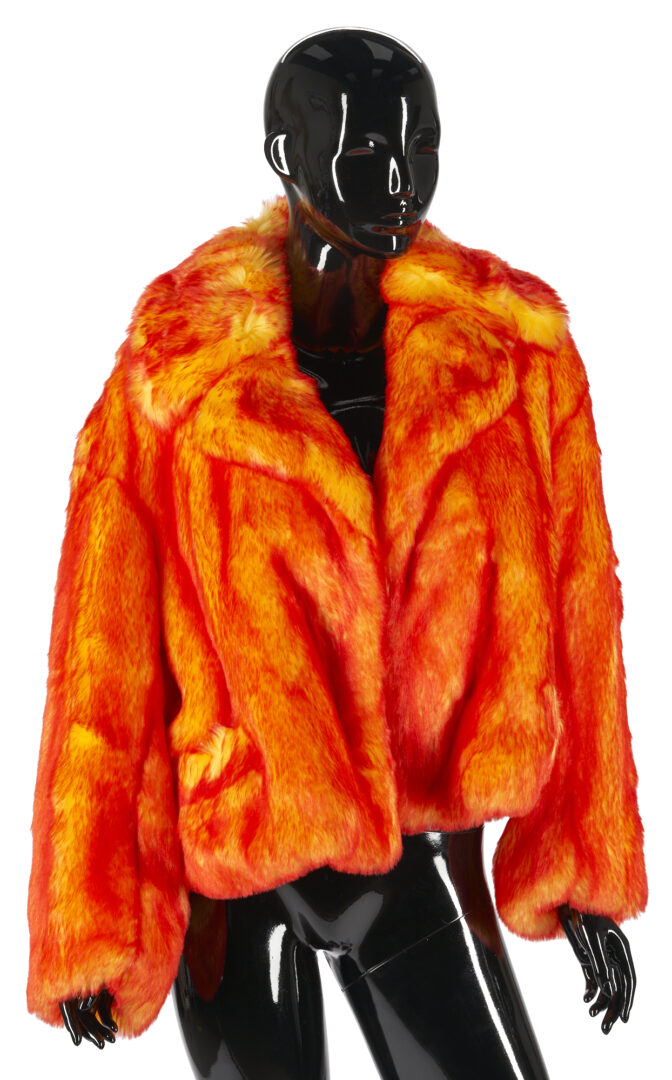 Lot 153: 3 Dries Van Noten Garments, incl. Orange Faux Fur Coat