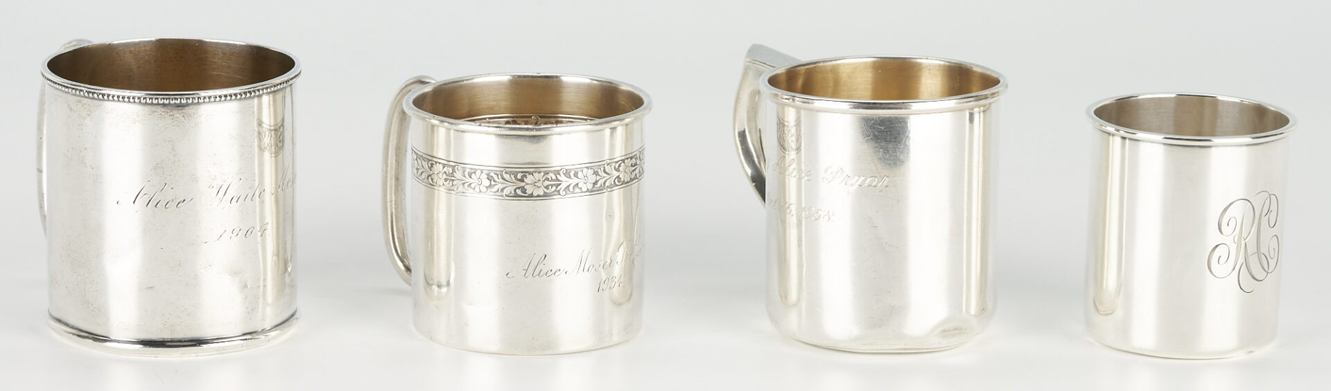 Lot 178: 12 Assorted Sterling Silver Hollowware Items, incl. Child's Cups