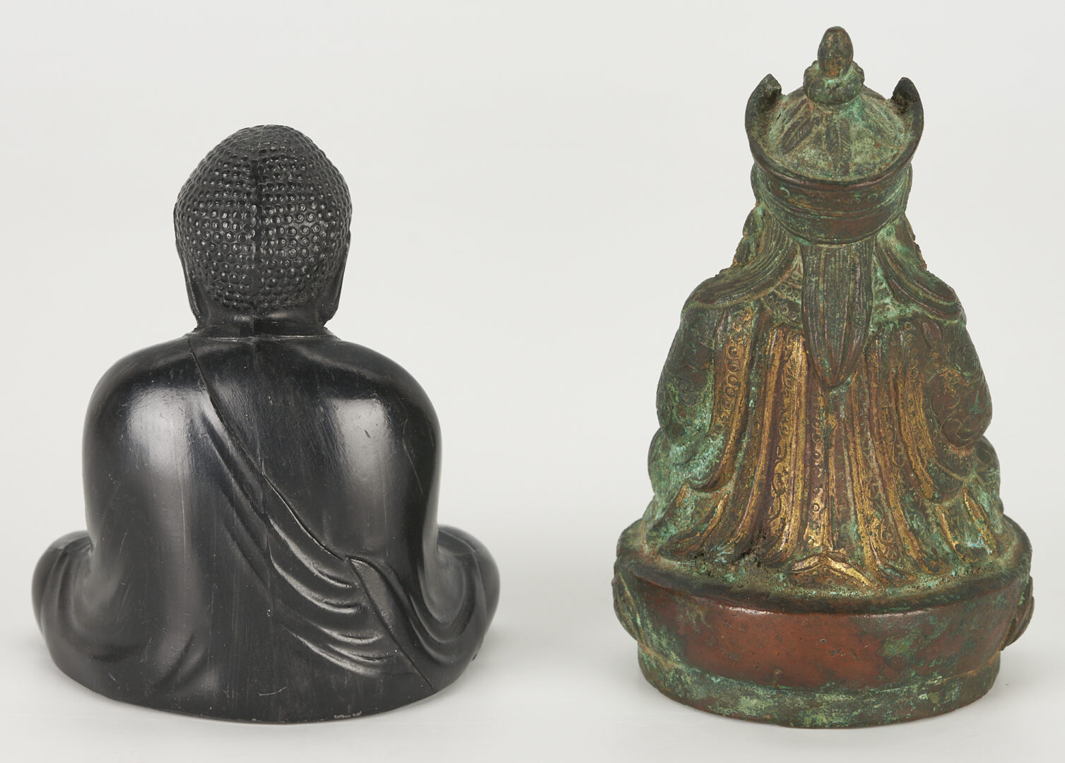 Lot 189: 5 Asian Decorative Items, incl. Vases, Buddhas & Jade