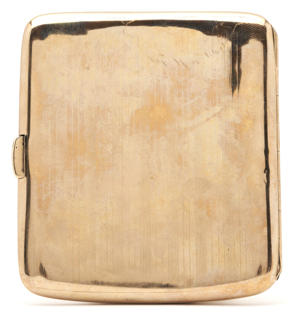 Lot 233: 9K Gold English Vintage Cigarette Case