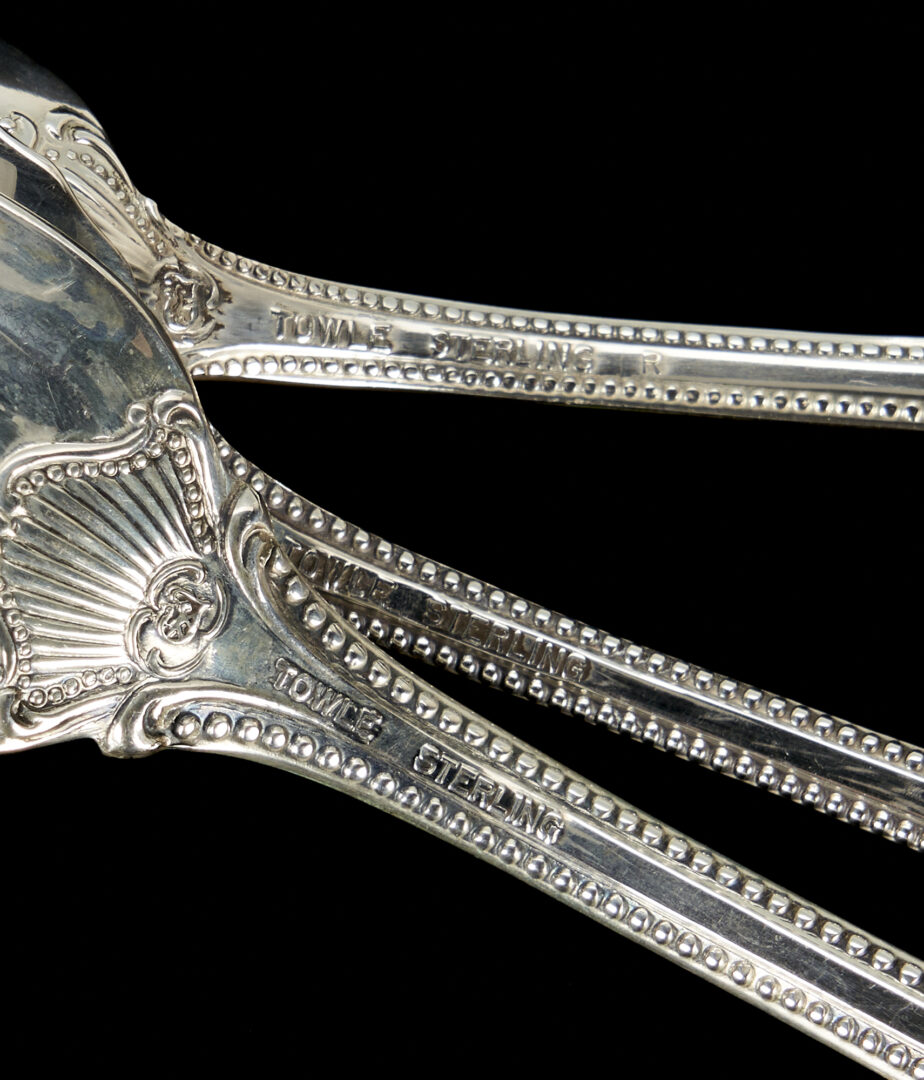 Lot 245: 49 pcs Towle Old Colonial Sterling Flatware