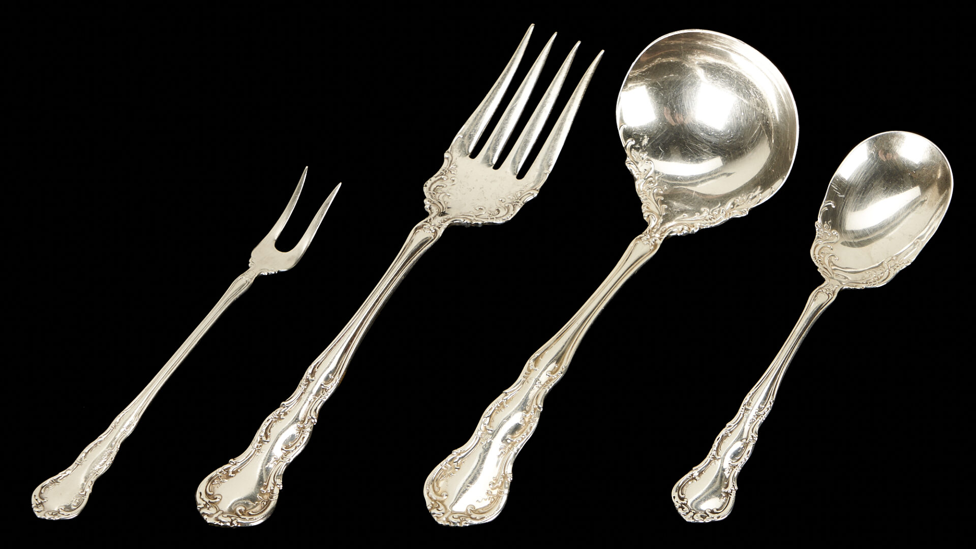 Lot 247: 73 Pcs. Wallace Irving Sterling Silver Flatware