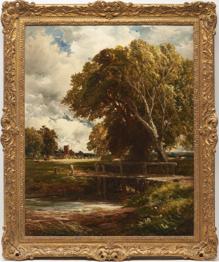 Lot 259: Edmund M. Wimperis, 2 Framed 19th C. Landscape Paintings