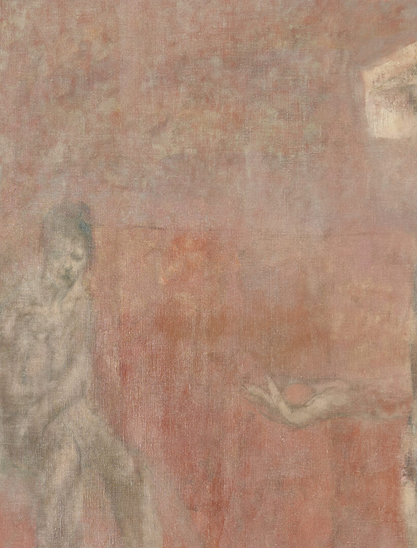 Lot 264: Arthur Okamura Oil on Linen Portrait of Two Nude Figures