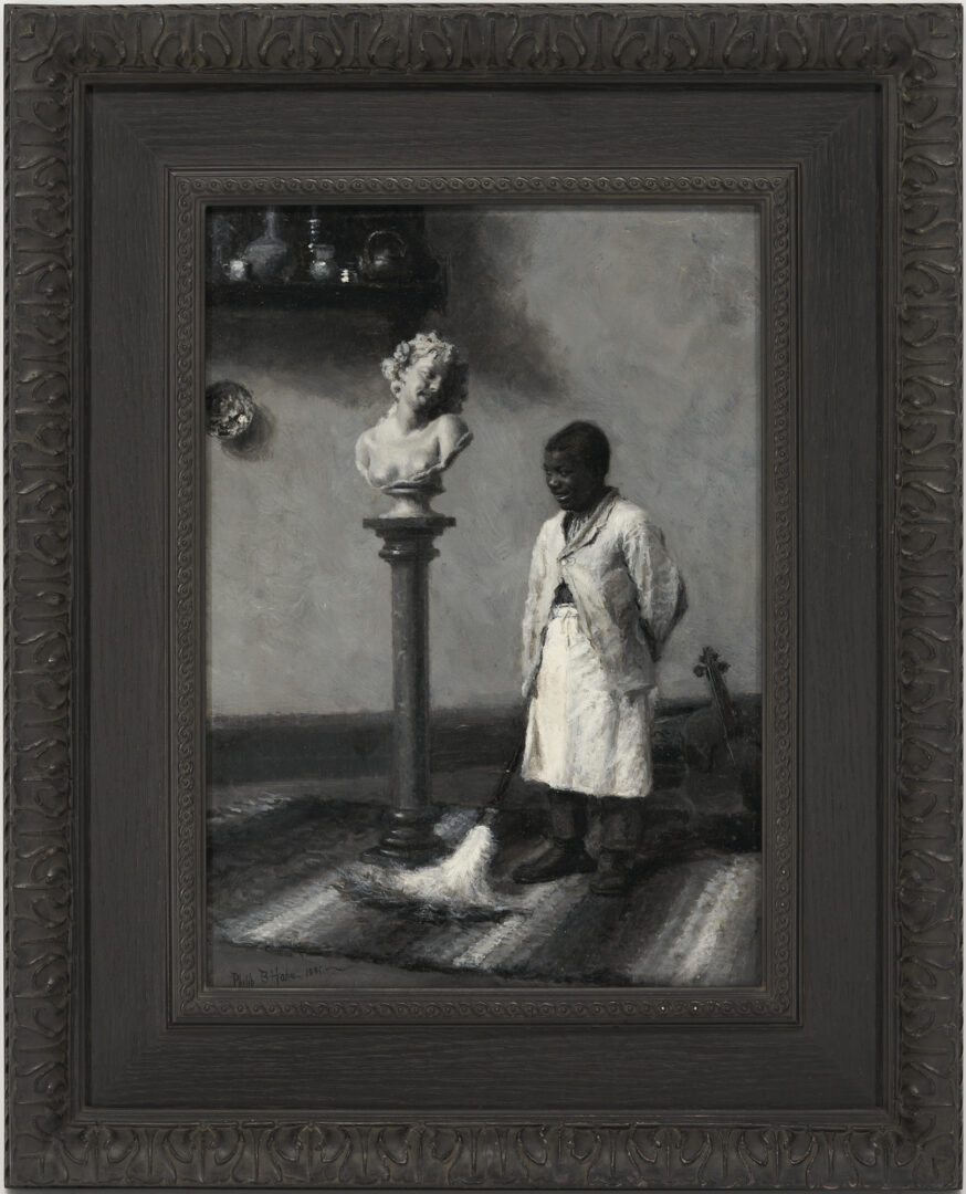 Lot 272: Philip B. Hahs, O/B Grisaille Painting, 1881