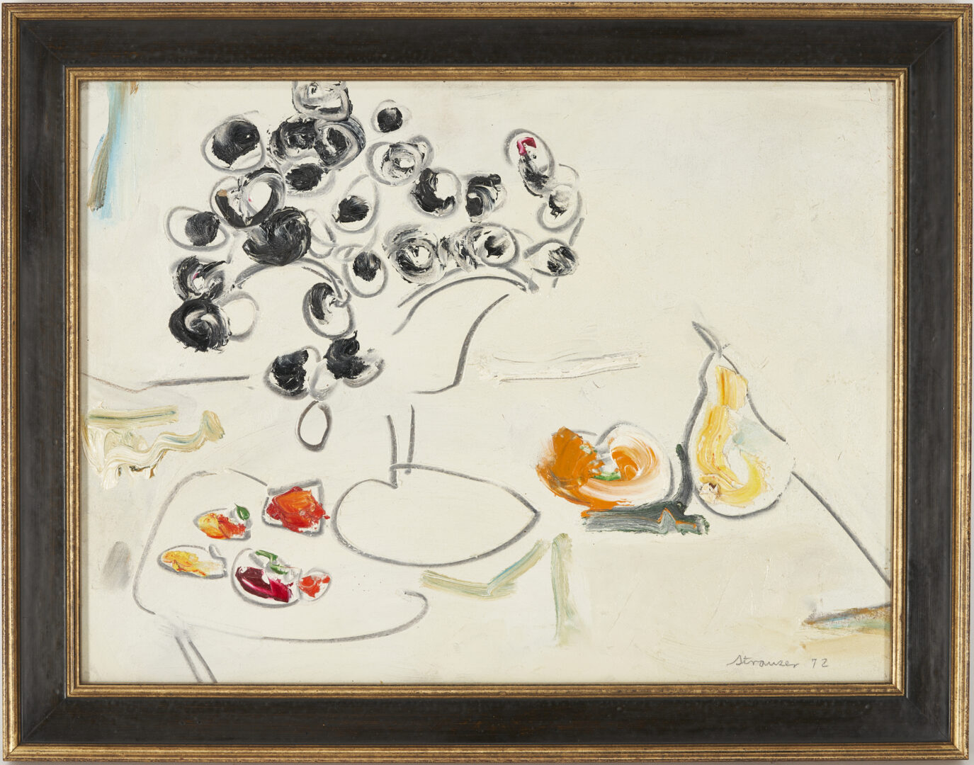 Lot 274: Sterling Strauser O/B Still Life with Fruit Painting