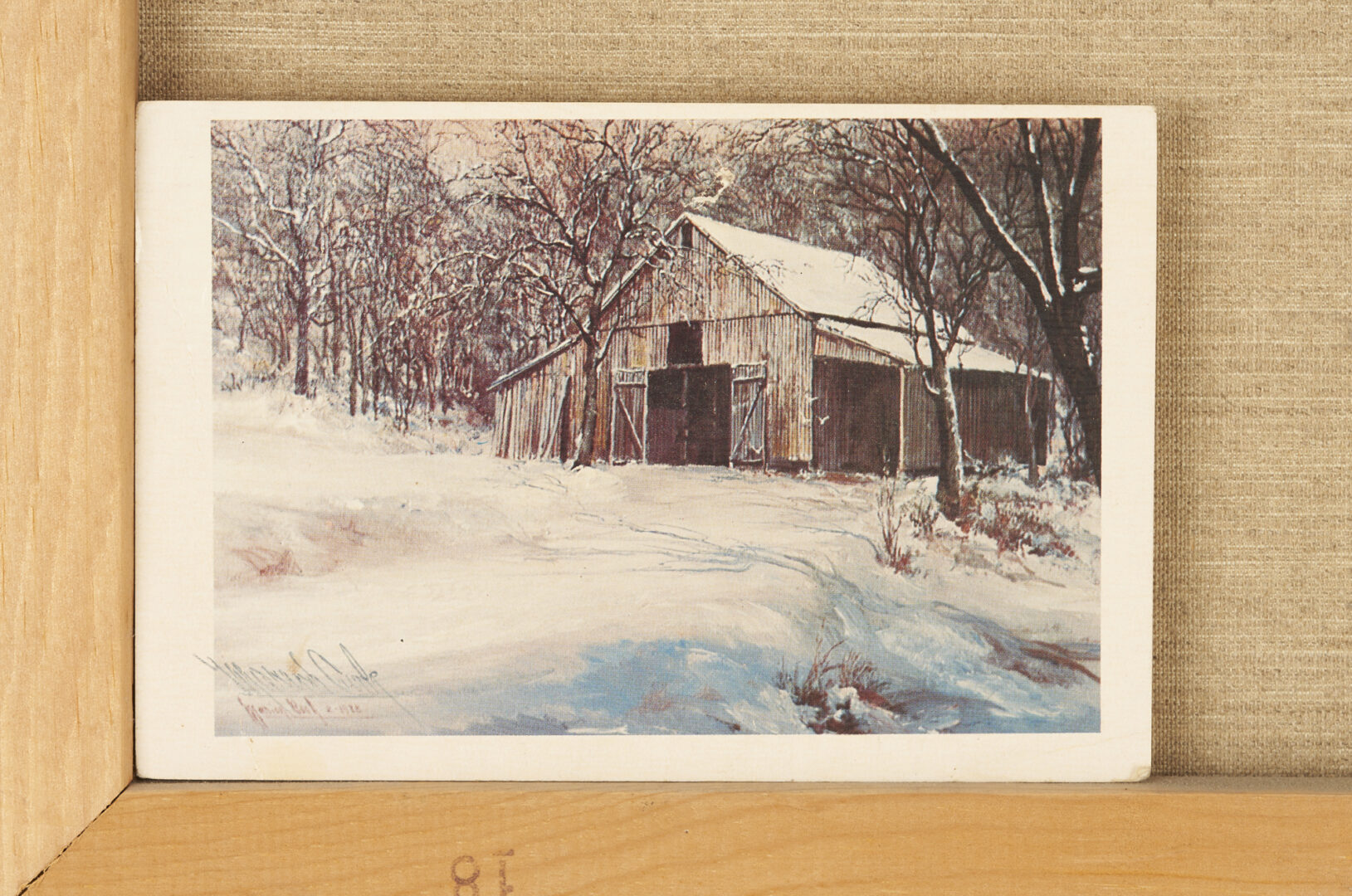 Lot 282: Marion Bryant Cook Winter Landscape, Home Sweet Home