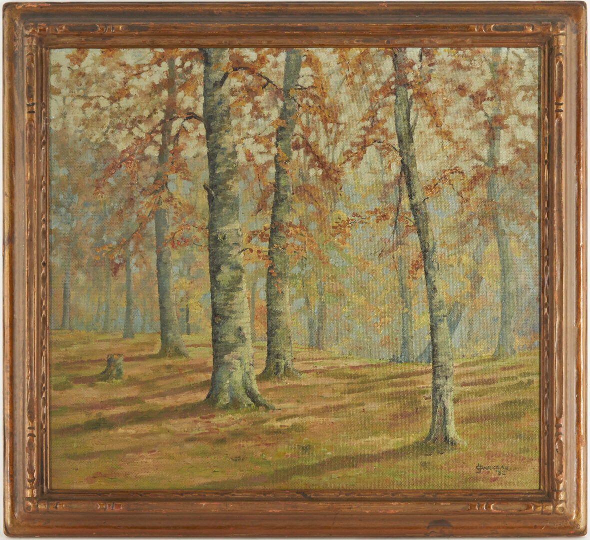 Lot 28: Harry J. Garceau, Trees in Landscape Oil Painting