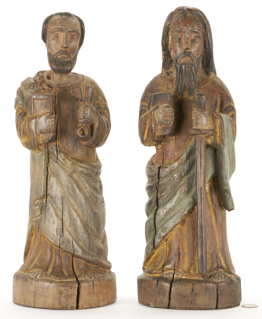 Lot 294: Pair of Carved Santos figures
