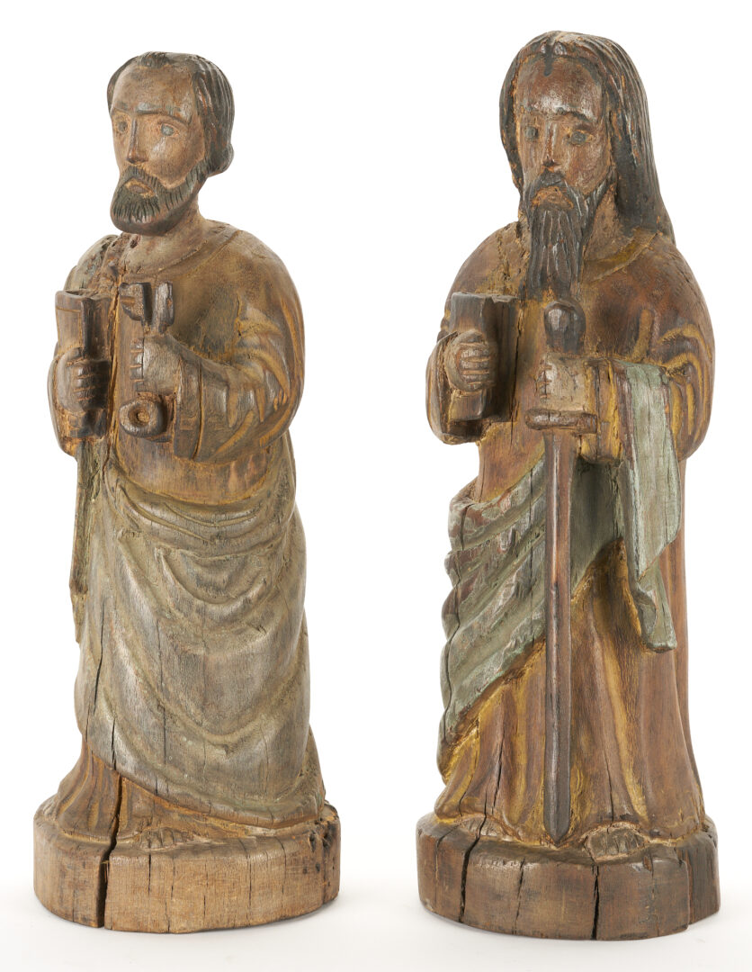 Lot 294: Pair of Carved Santos figures