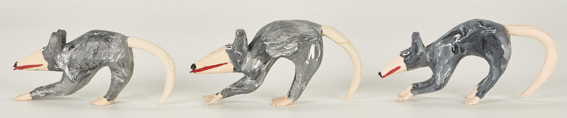 Lot 317: Minnie Adkins, Possum Sculpture w/ 3 Babies