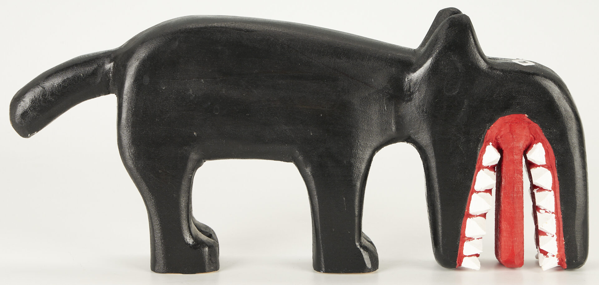 Lot 319: Minnie Adkins Folk Art Carved Black Bear