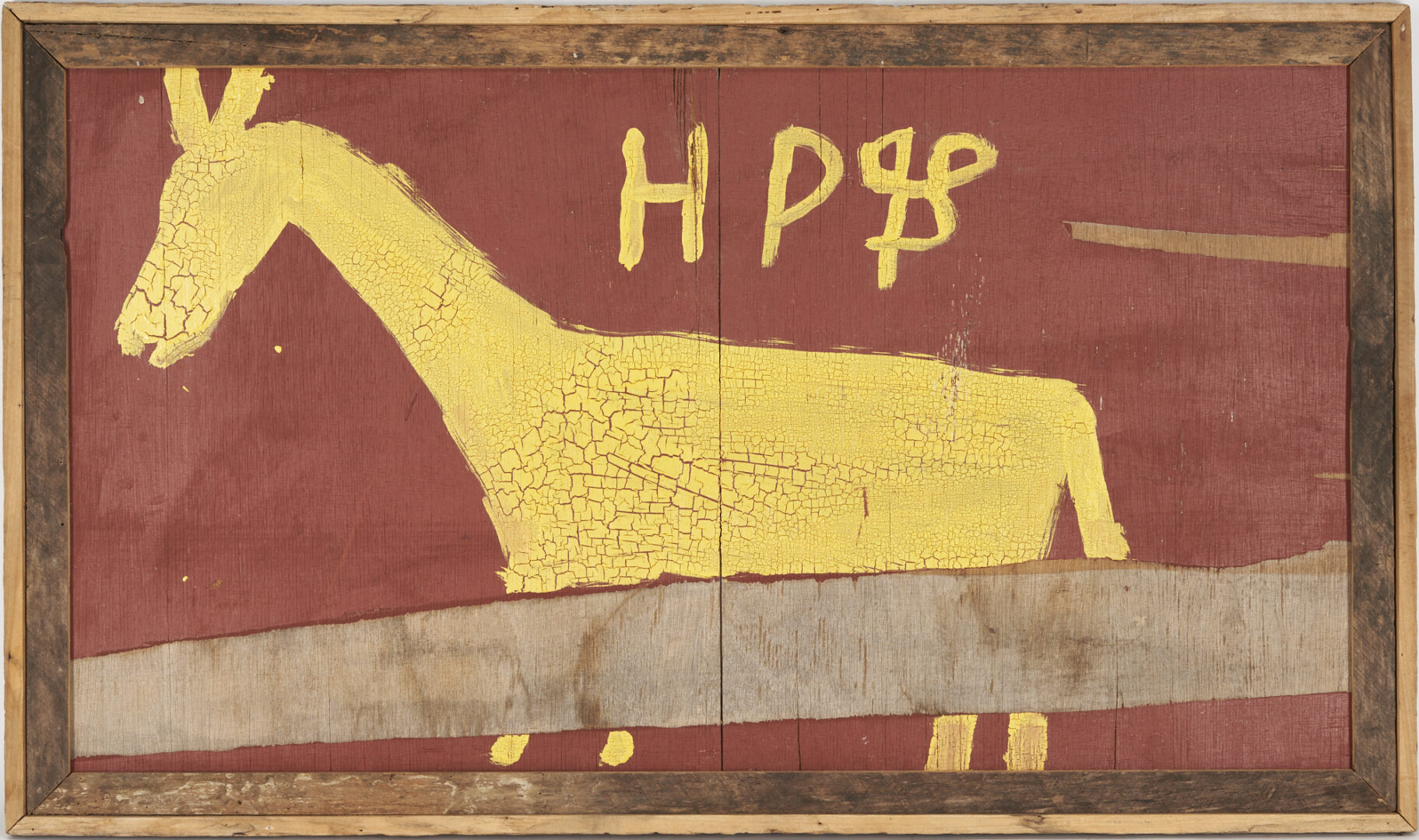 Lot 336: Homer Green Outsider Art Horse Painting
