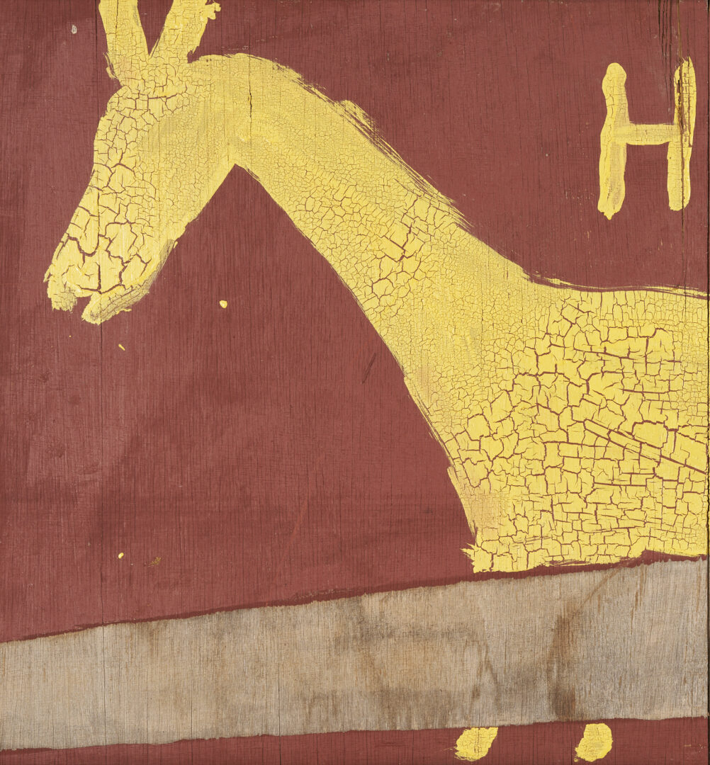 Lot 336: Homer Green Outsider Art Horse Painting