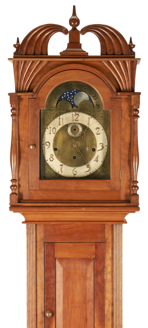 Lot 340: East Tennessee Cherry Tall Case Clock