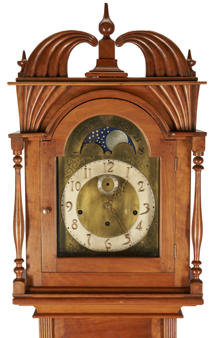 Lot 340: East Tennessee Cherry Tall Case Clock
