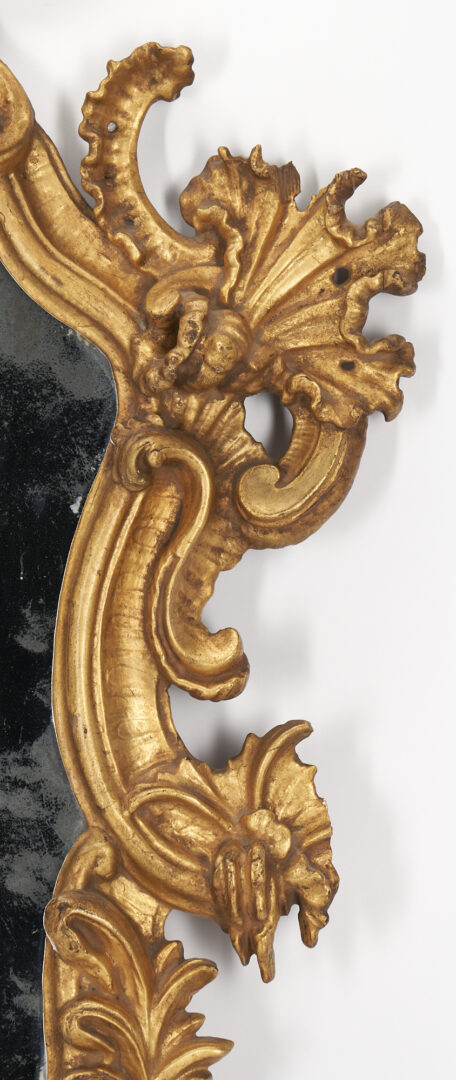 Lot 345: Continental Carved Giltwood Rococo Mirror