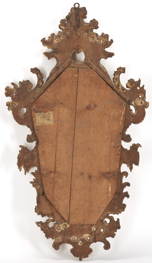 Lot 345: Continental Carved Giltwood Rococo Mirror