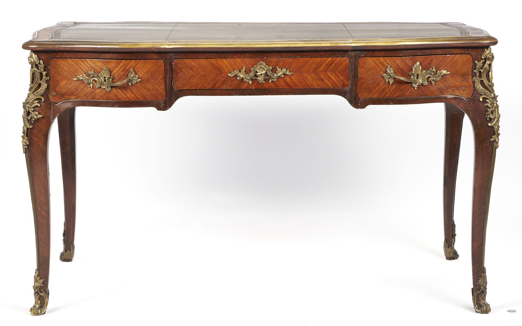 Lot 348: Louis XV Style Gilt Bronze Mounted Writing Table or Desk