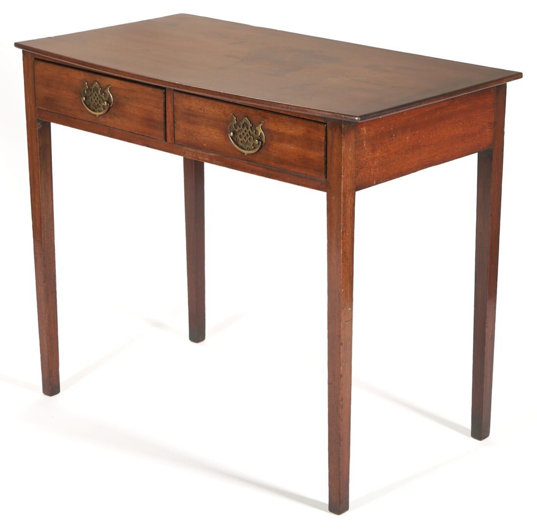 Lot 355: English Two Drawer Desk or Writing Table