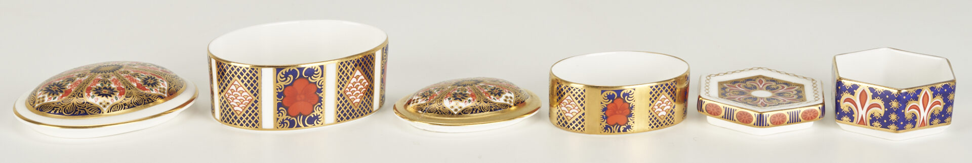 Lot 368: 7 English Porcelain Items, incl. Doulton Flambe & Royal Crown Derby Imari