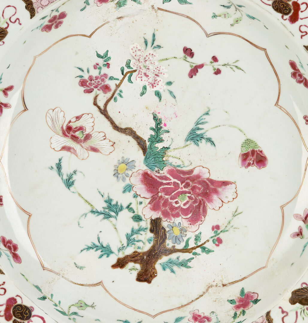 Lot 386: Chinese Famille Rose Charger with Table Stand