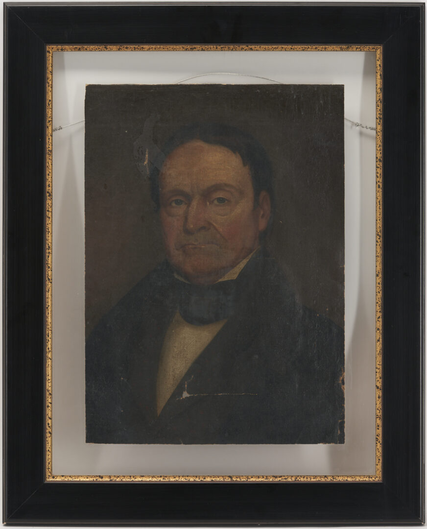 Lot 39: Portrait of a 19th C Gentleman, possibly Southern