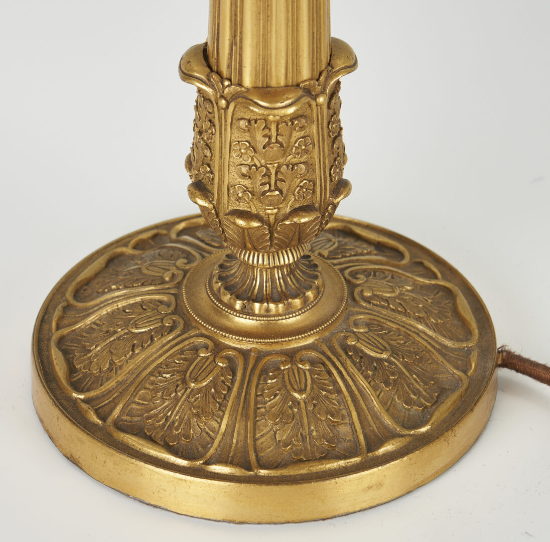 Lot 3: 2 Gilt Bronze Table Lamps, Gagneau & Candlestick Form