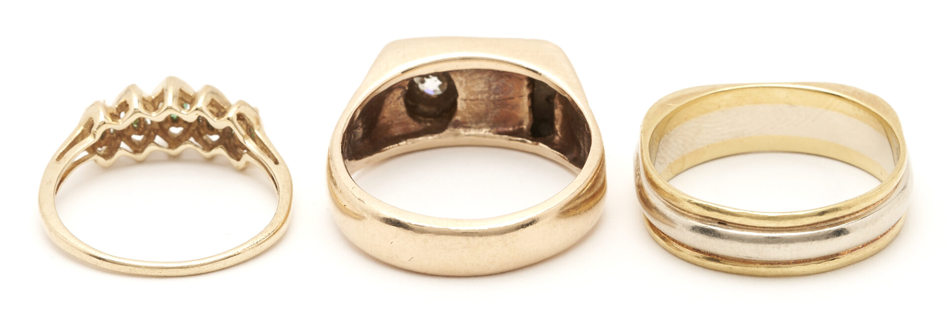 Lot 413: 3 Gold & Gemstone Rings