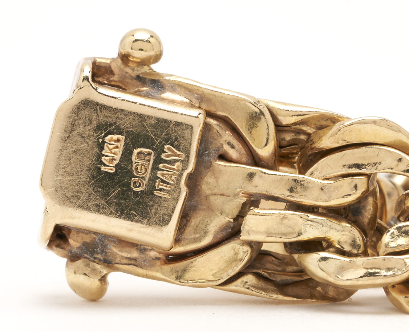 Lot 418: 14K Gold Gregg Ruth Designer Bracelet, GGR