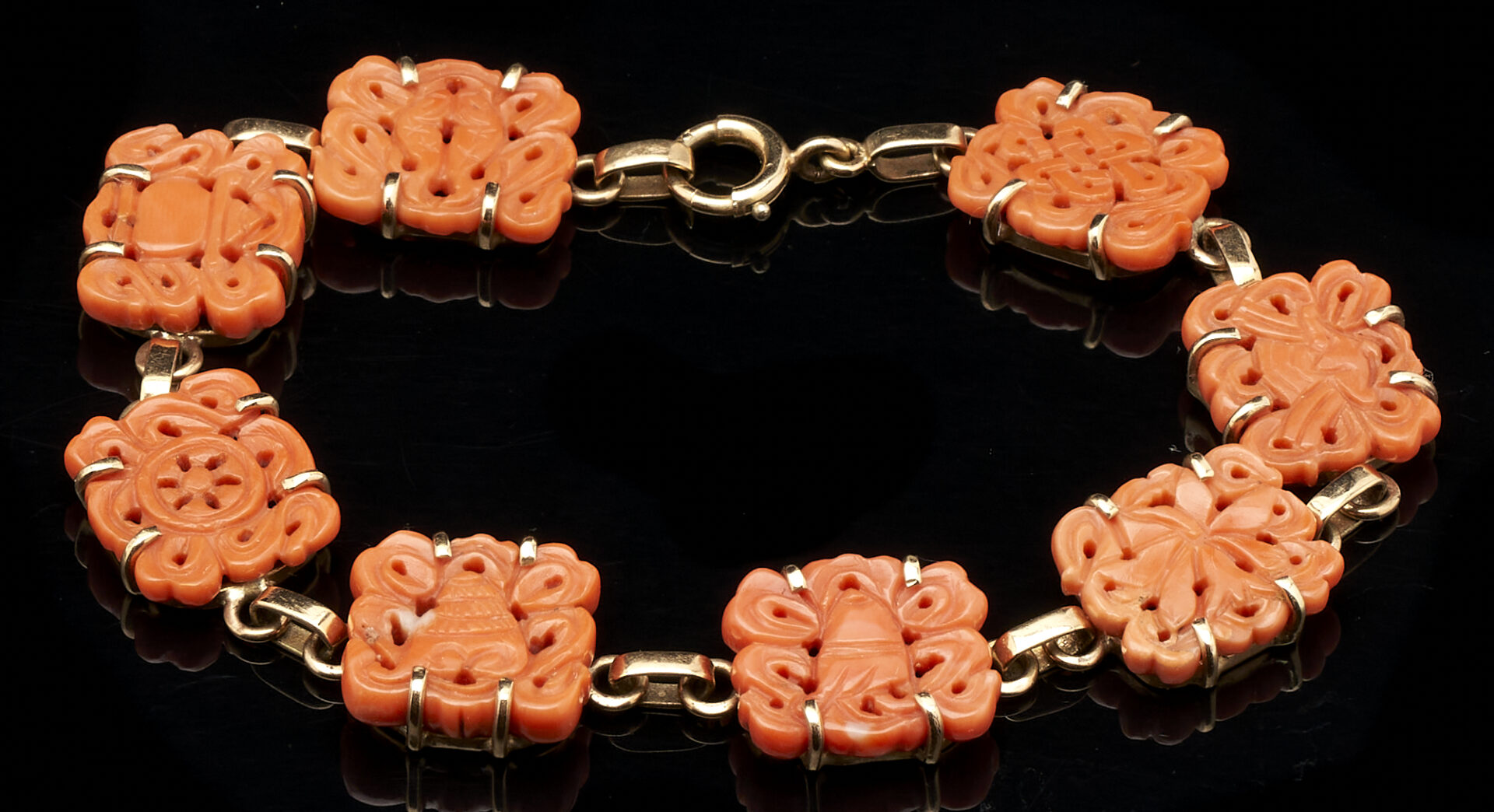 Lot 427: Multi-strand Pearl Necklace plus 2 Bracelets: Pearl, Coral (3 items)