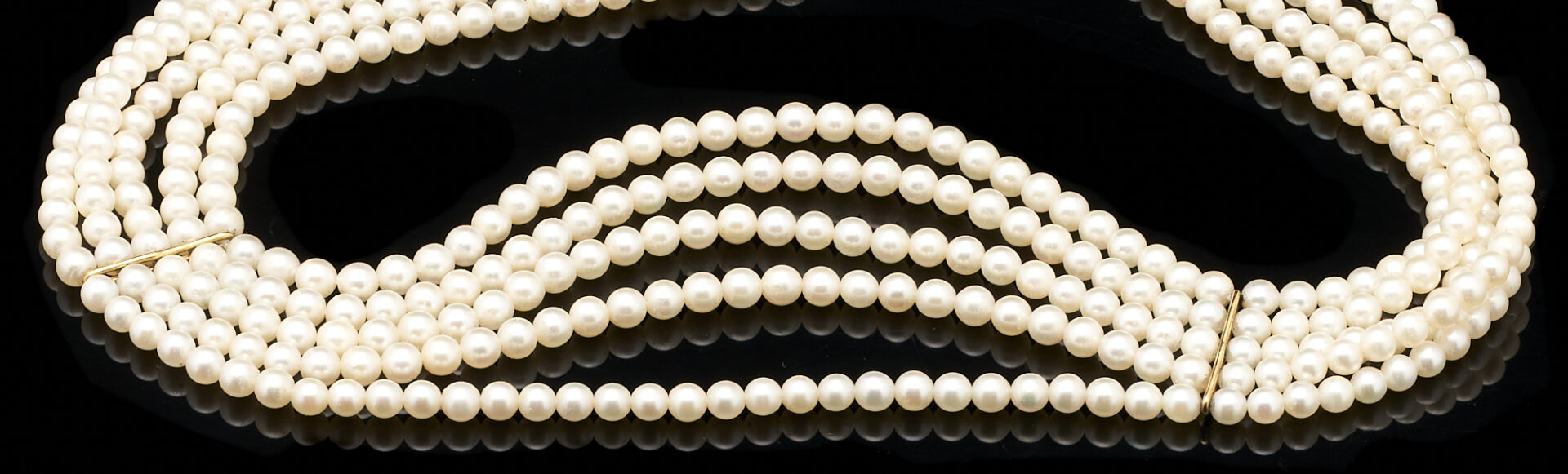 Lot 427: Multi-strand Pearl Necklace plus 2 Bracelets: Pearl, Coral (3 items)