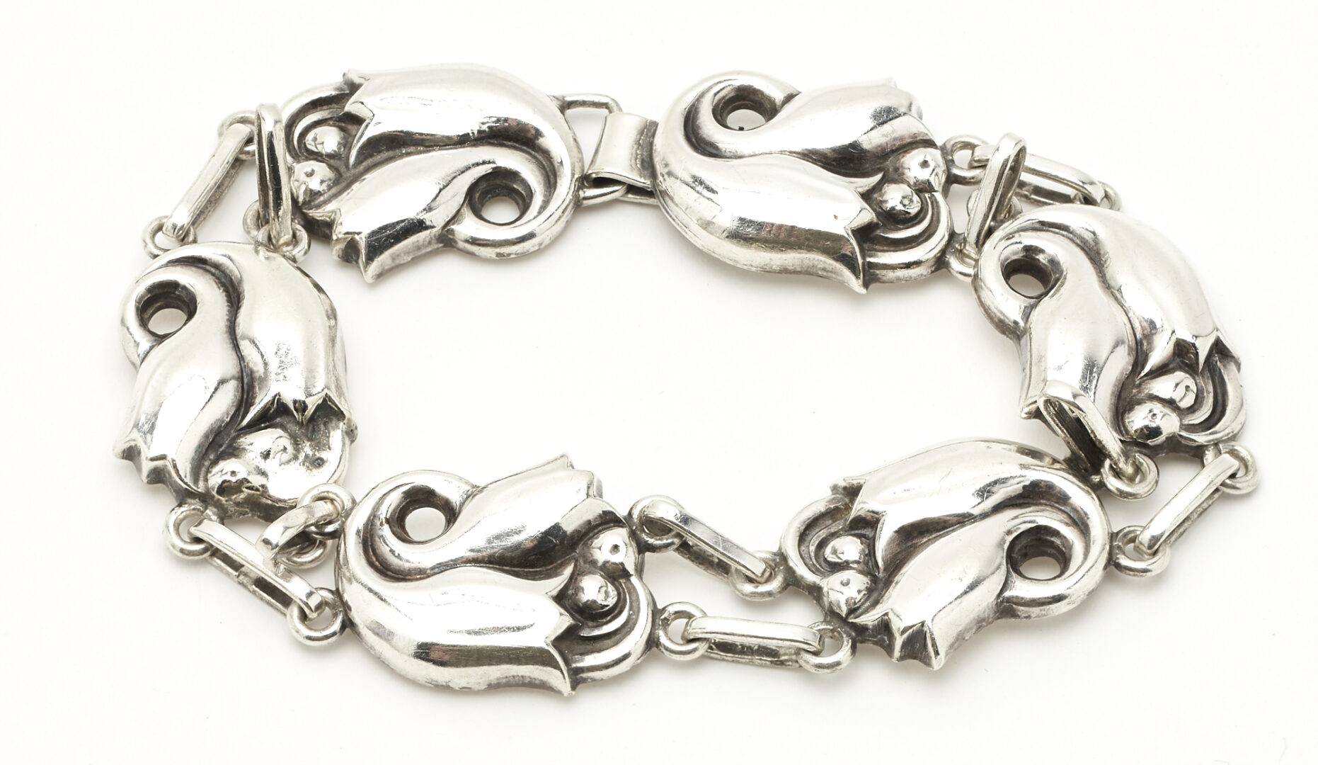 Lot 431: Georg Jensen Silver Bracelet, Pin & Tiffany Pin