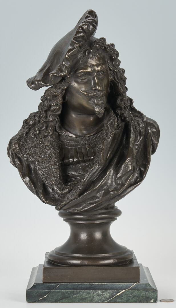 Lot 43: After Carrier-Belleuse, Bronze Bust of Rembrandt