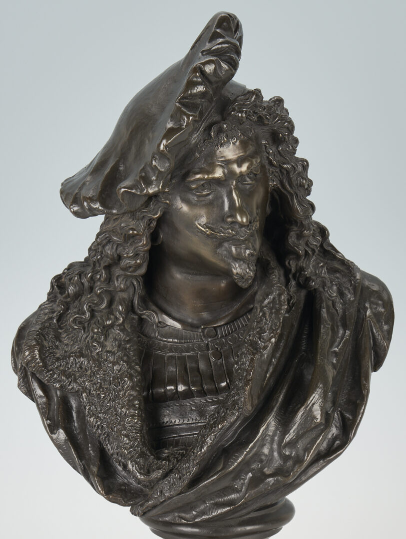 Lot 43: After Carrier-Belleuse, Bronze Bust of Rembrandt