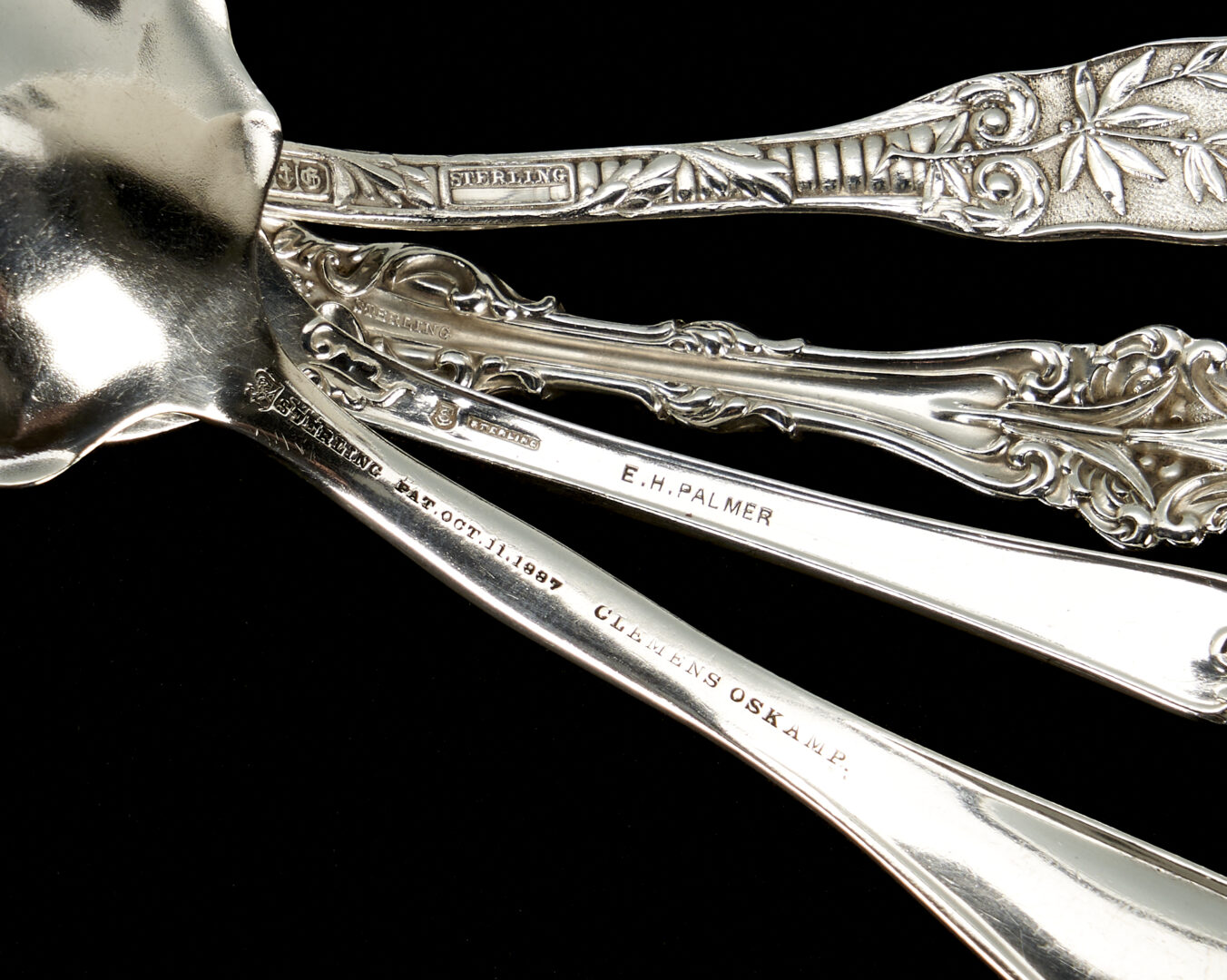 Lot 443: 34 Assorted Sterling Silver Flatware Pieces