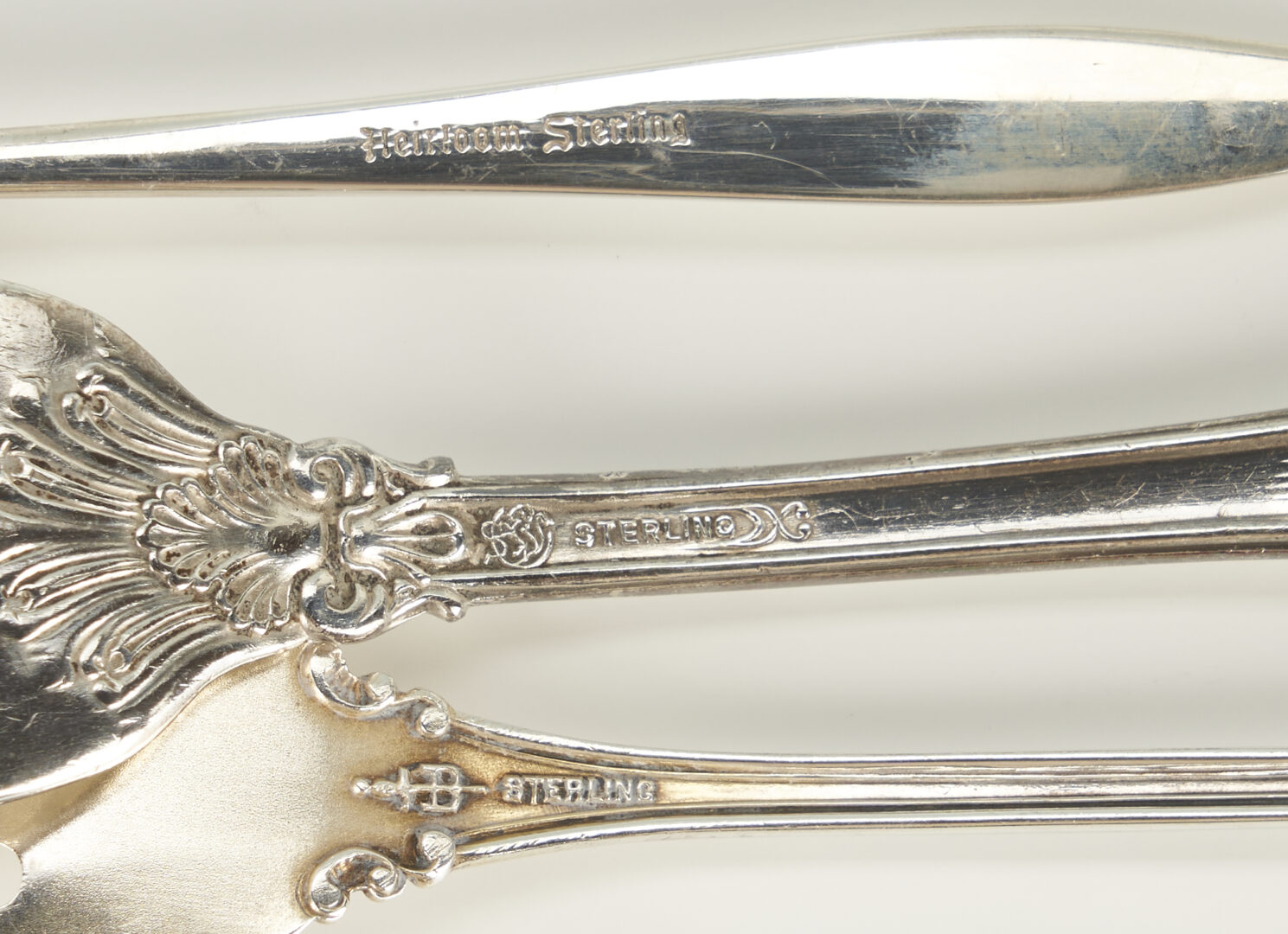 Lot 445: 36 Assembled Silver Tableware Items