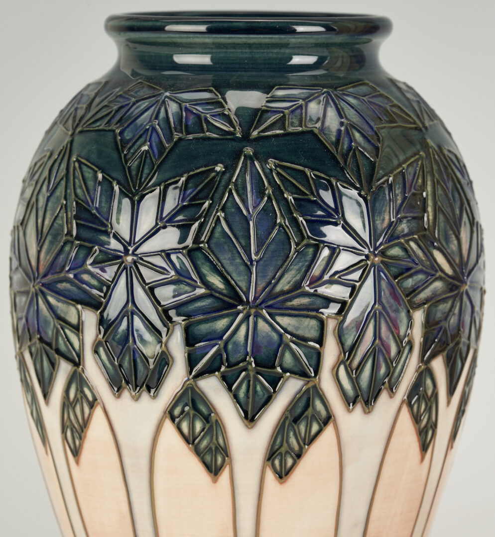 Lot 455: 6 Moorcroft Pottery Vases, incl. Cluny, Bramble, Foxglove, Cornflower, Crown Imperial & Sweet Briar
