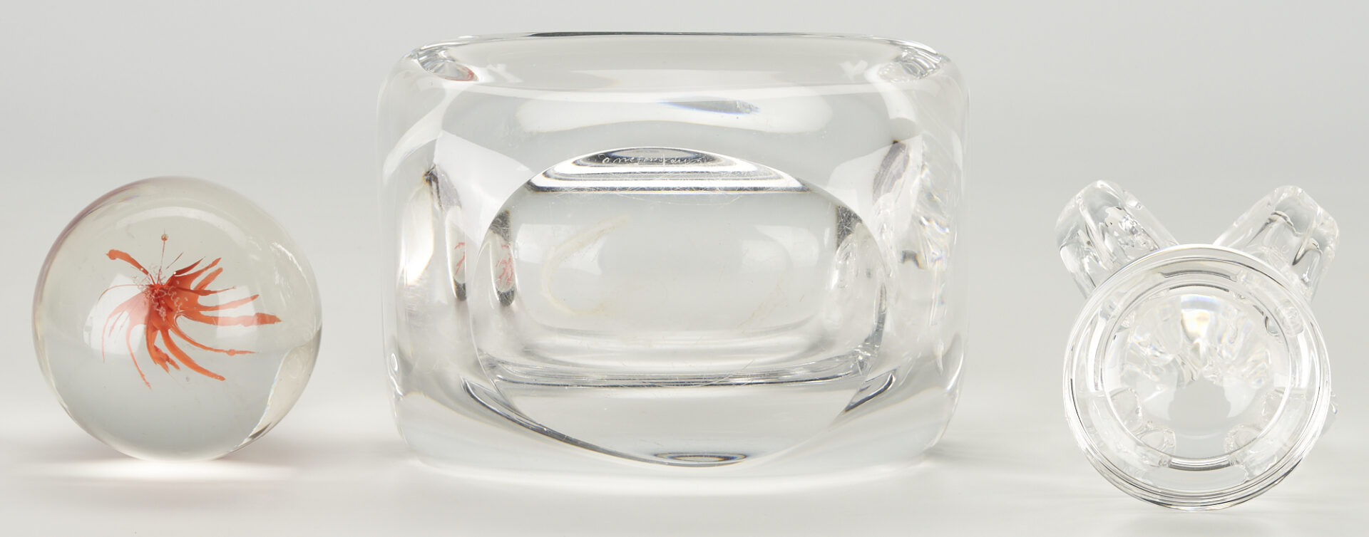 Lot 467: 6 Glass Items; Baccarat, Steuben, Orrefors, Lalique