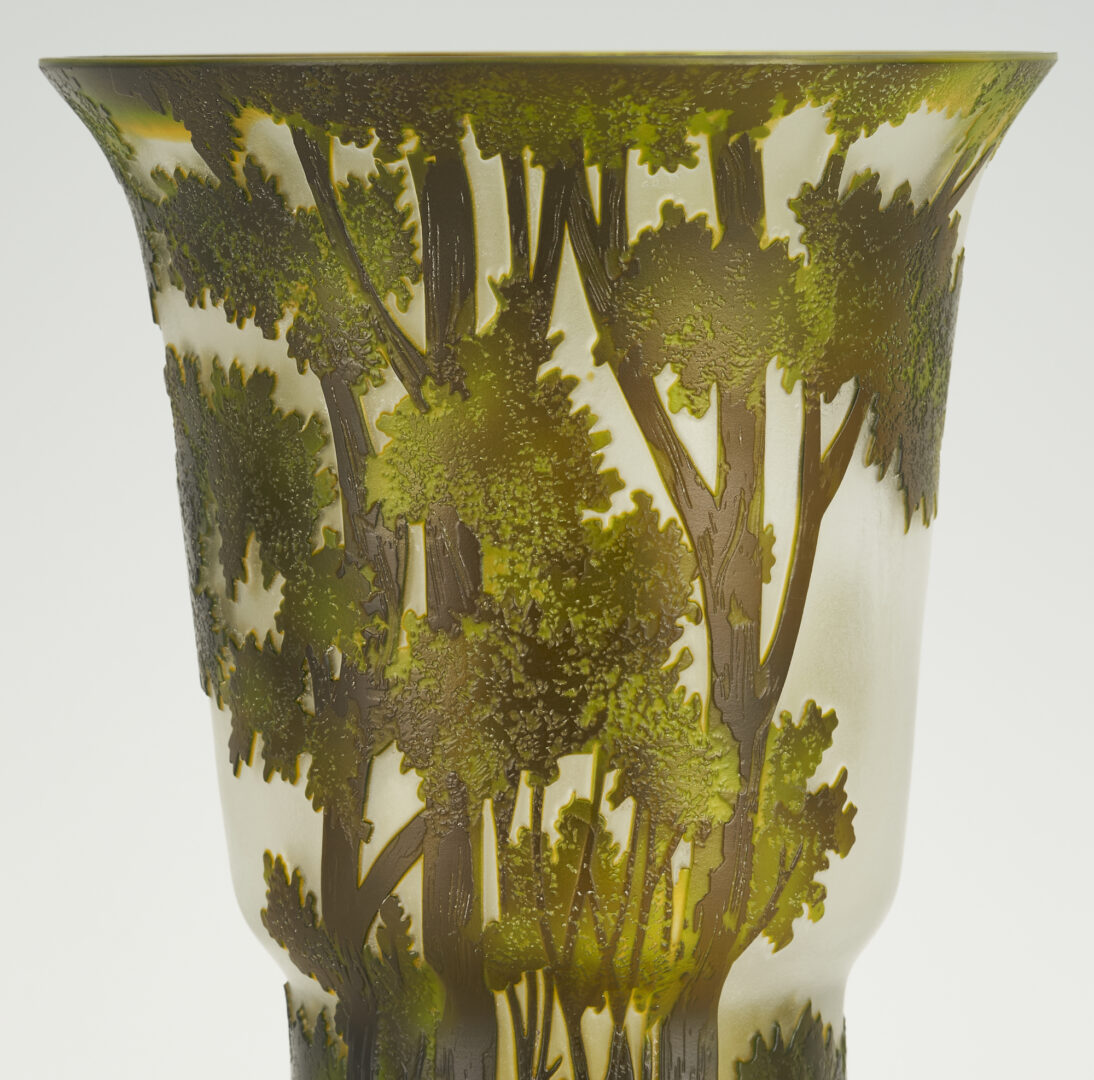 Lot 482: Two Contemporary Art Glass Vases, Bernard Katz and Galle style, ex – Naomi Judd