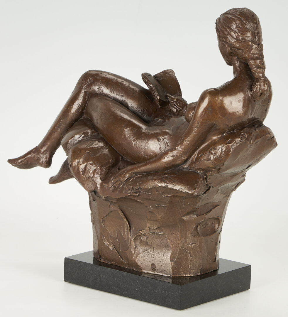 Lot 508: Alan Lequire Bronze, Seated Figure Reading
