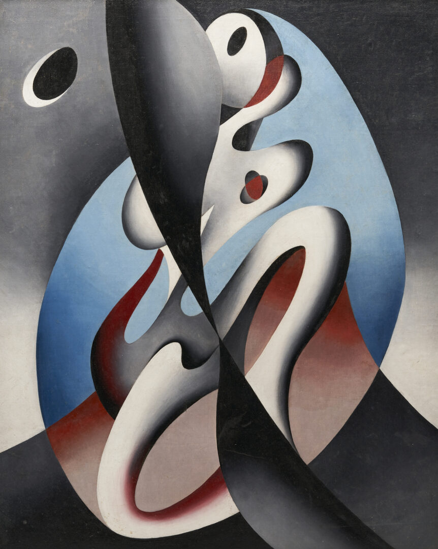 Lot 511: Philip Perkins O/C Painting, "Kaleidoscope," c. 1951