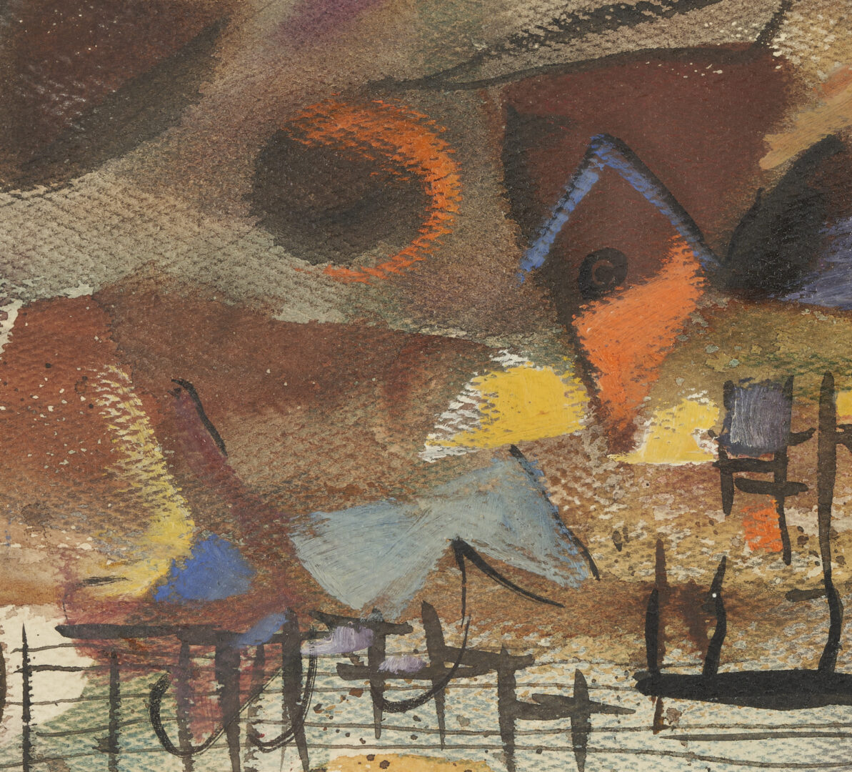 Lot 520: 2 Abstract Paintings, Mildred Neese (TN) and Jeanne Miller