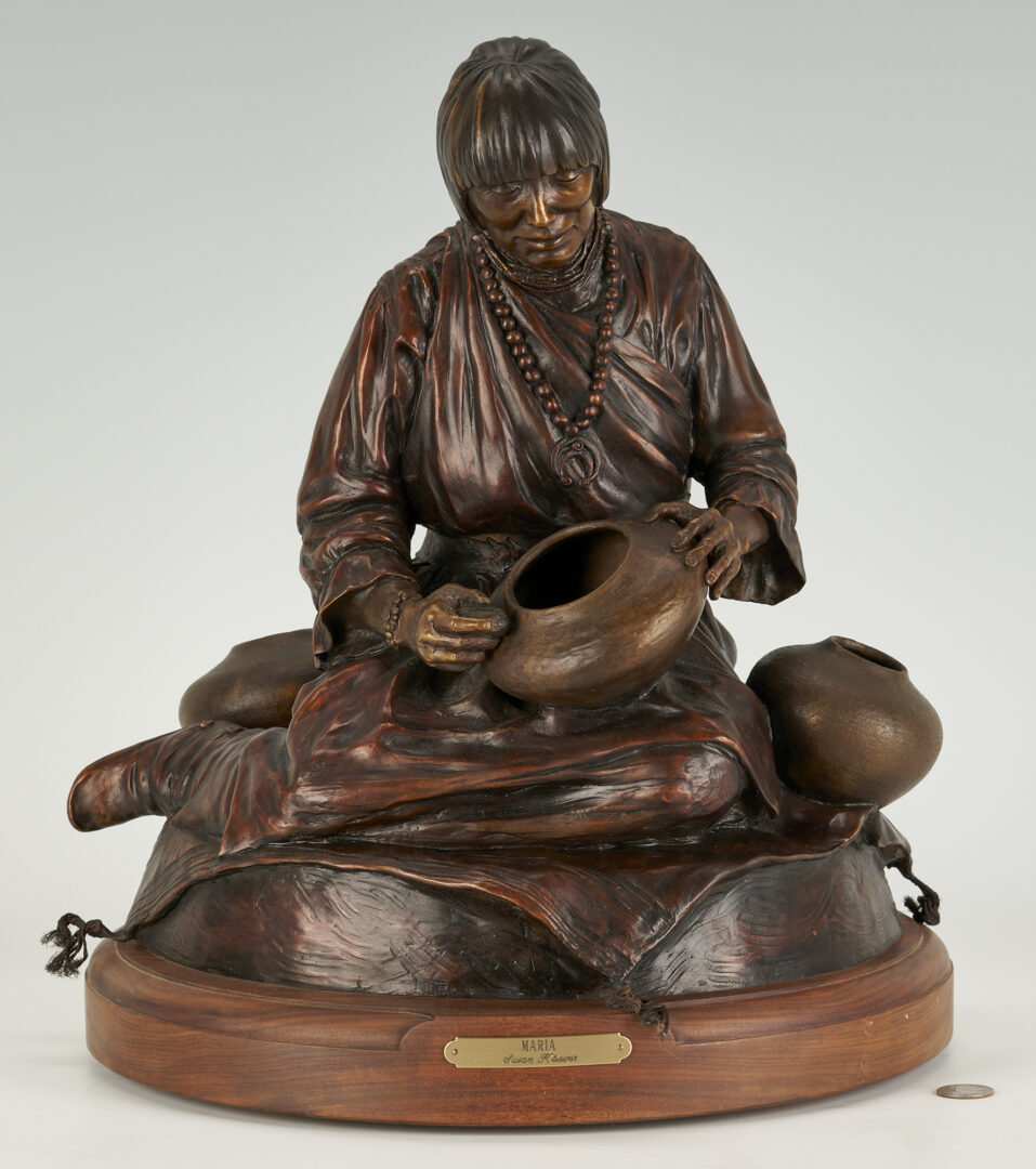 Lot 527: Susan Kliewer Bronze Sculpture, Maria