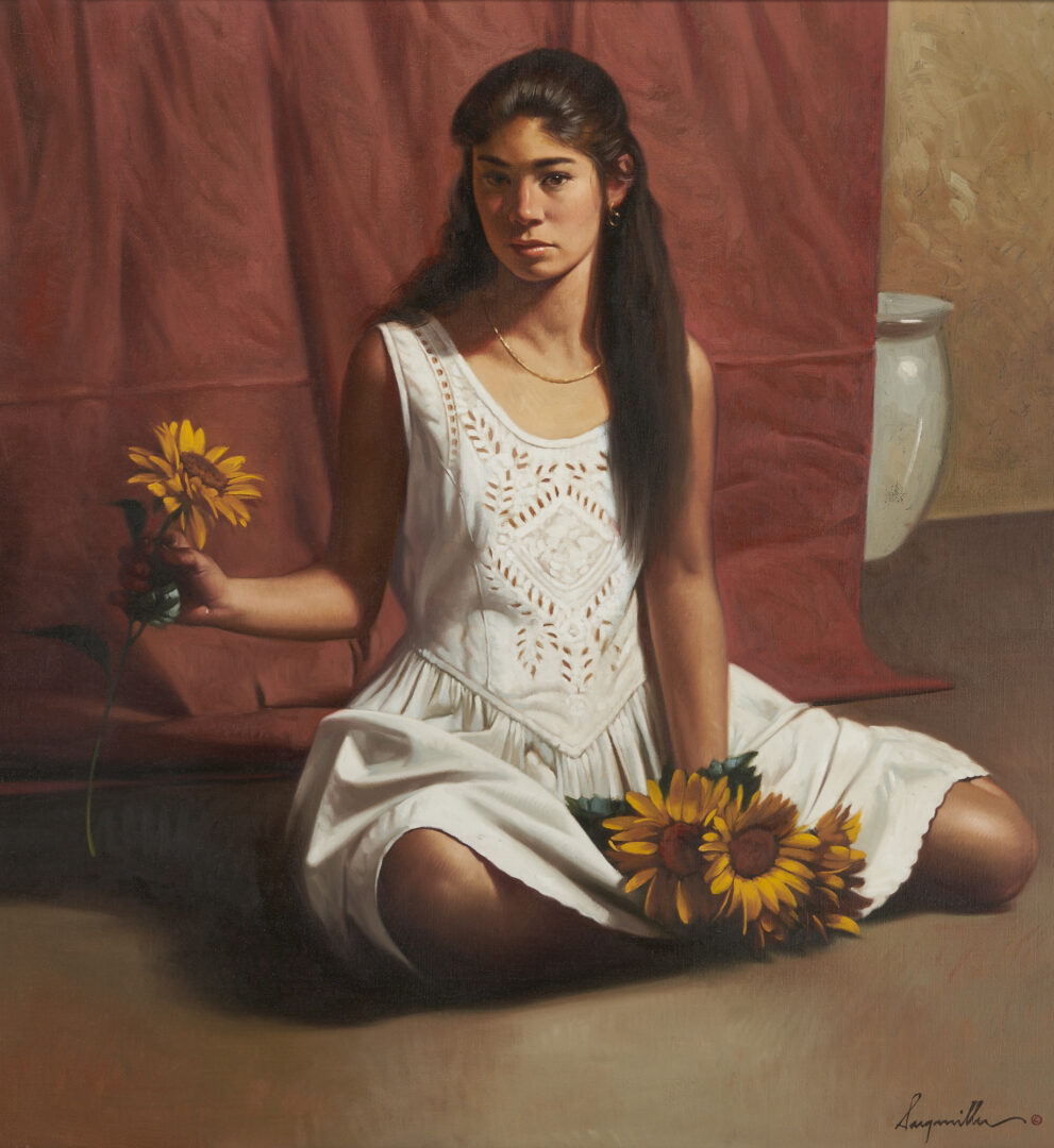 Lot 538: Don Seegmiller O/C, Kumei with Sunflowers