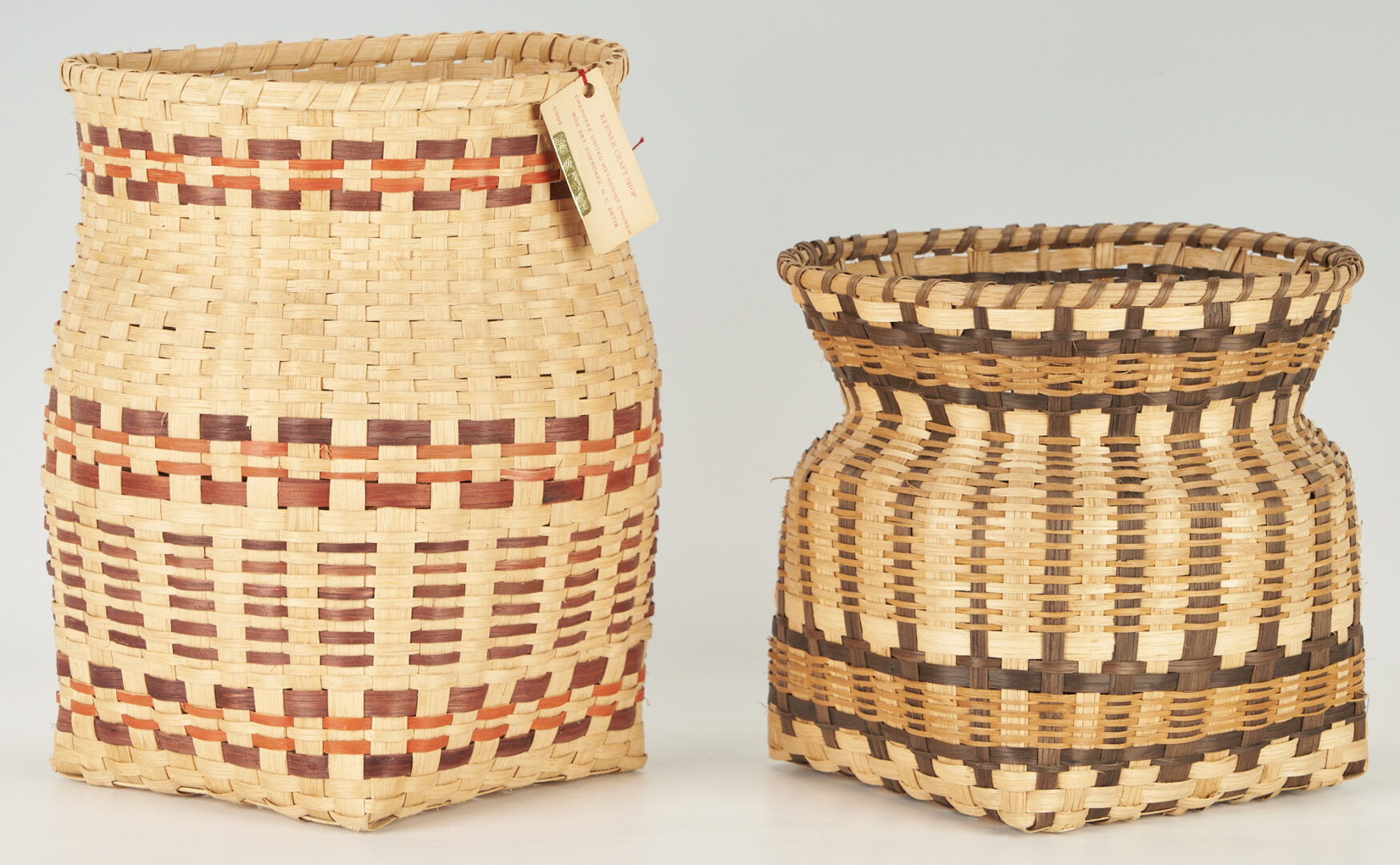Lot 546: 2 Cherokee Baskets; Agnes Welch plus Minnie Smith