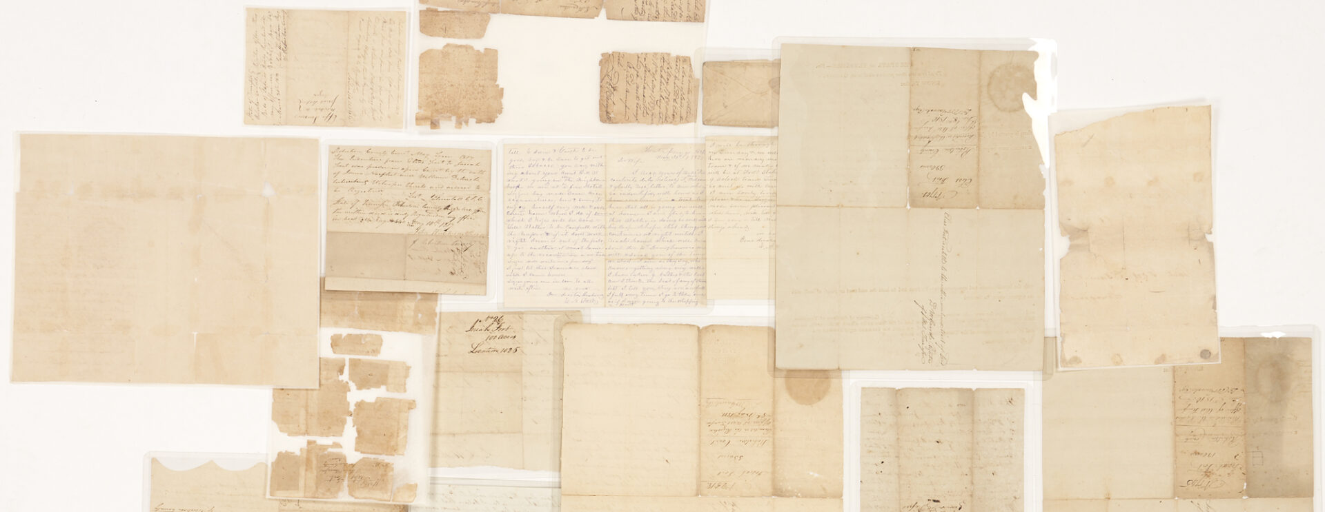 Lot 568: Fort Family of NC/TN Archive, 19 items including Slave Receipts, Land Grants