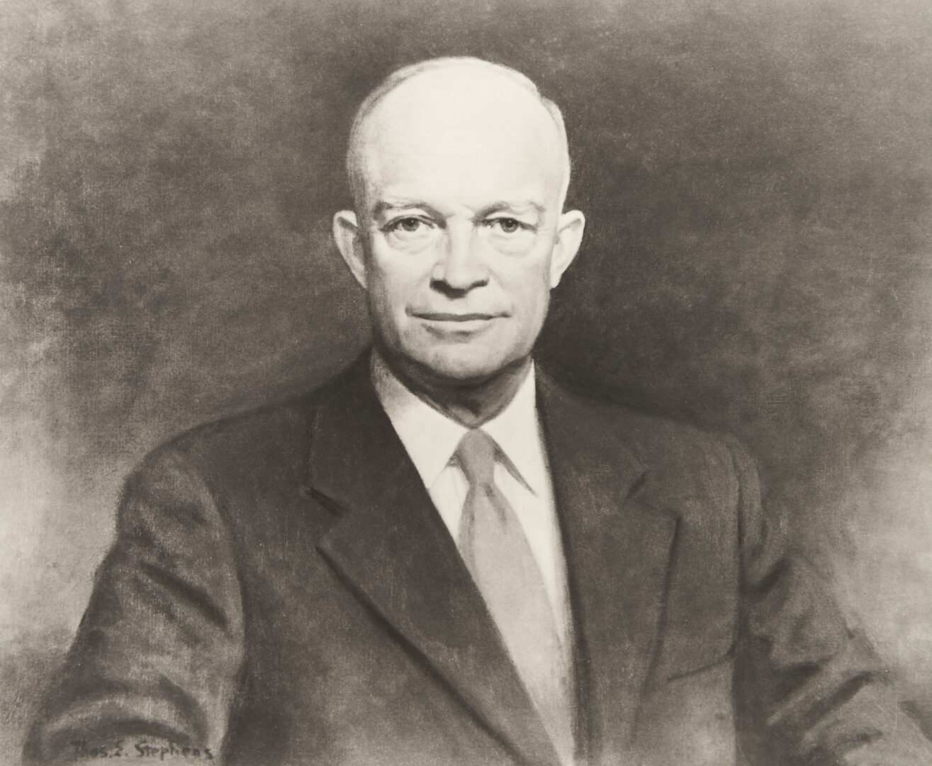 Lot 575: Presidential Autographs & Portrait Prints incl. Eisenhower Photo, 18 items